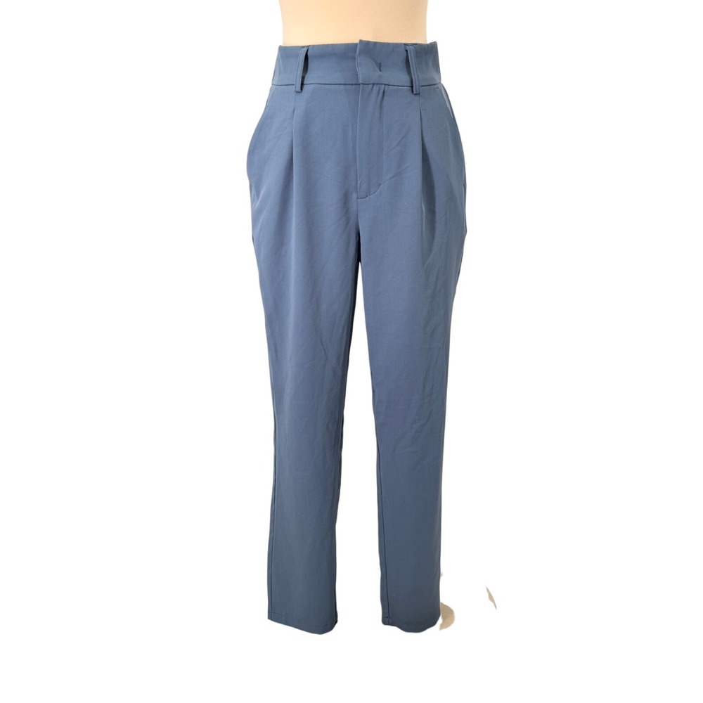 Halara Pleated Trousers Women XS Blue High Waisted Business Casual Pants